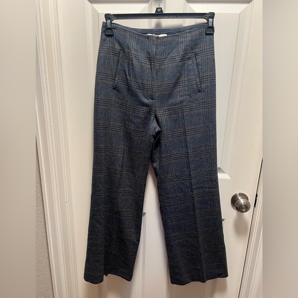 Veronica Beard |‎ Plaid Wool Trouser Pants Sz 4 - Picture 1 of 8